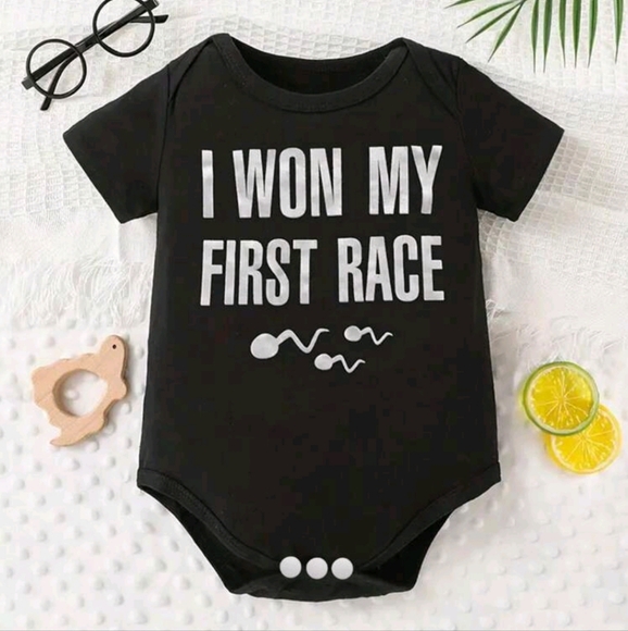 9-12M Funny Graphic Baby Onsie With Snap Button Closure NWT!😆 - Picture 1 of 5